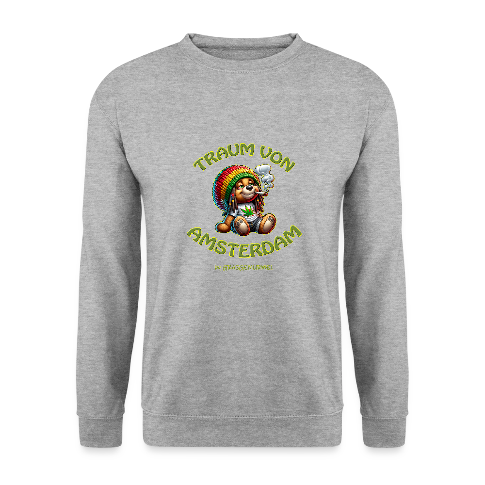 Traum von Amsterdam - Unisex Pullover - Weißgrau meliert