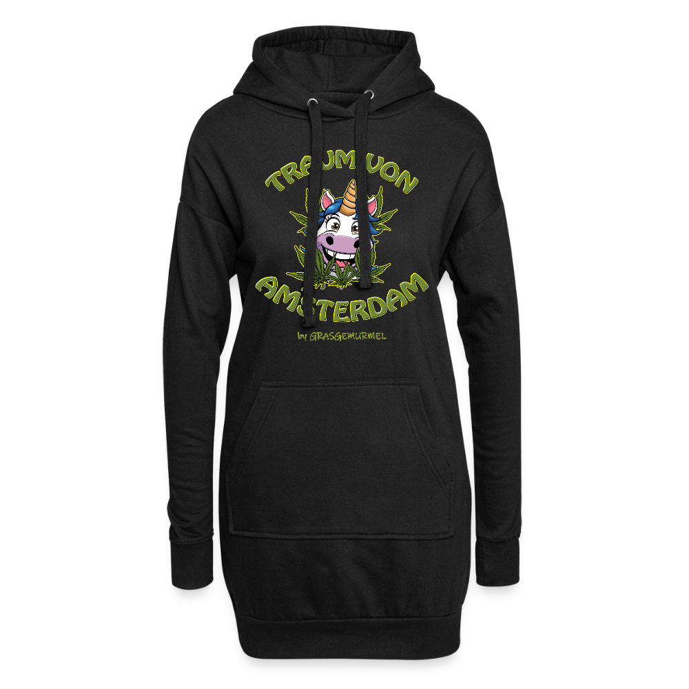 Traum von Amsterdam - Hoodie-Kleid - Schwarz