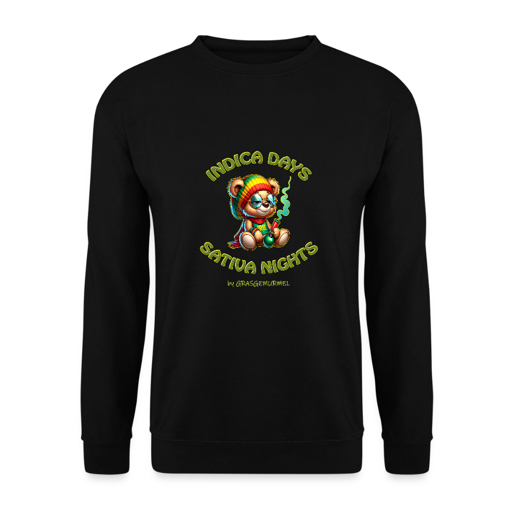 Indica Days Sativa Nights - Unisex Pullover - Schwarz