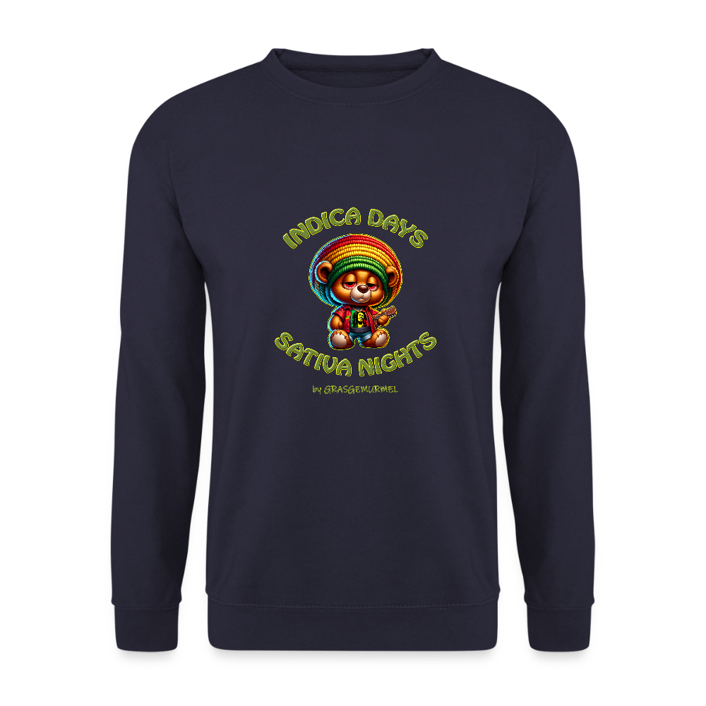 Indica Days Sativa Nights - Unisex Pullover - Navy