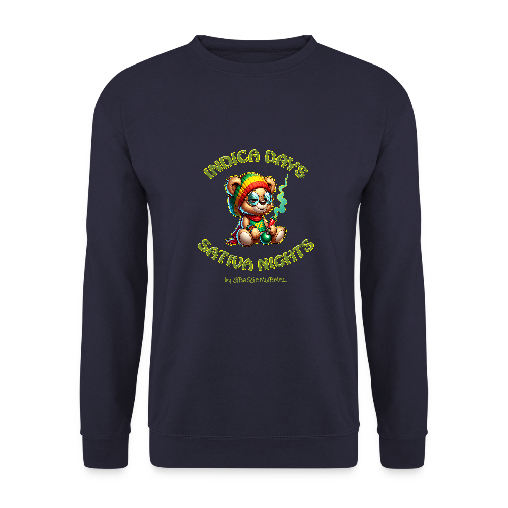 Indica Days Sativa Nights - Unisex Pullover - Navy
