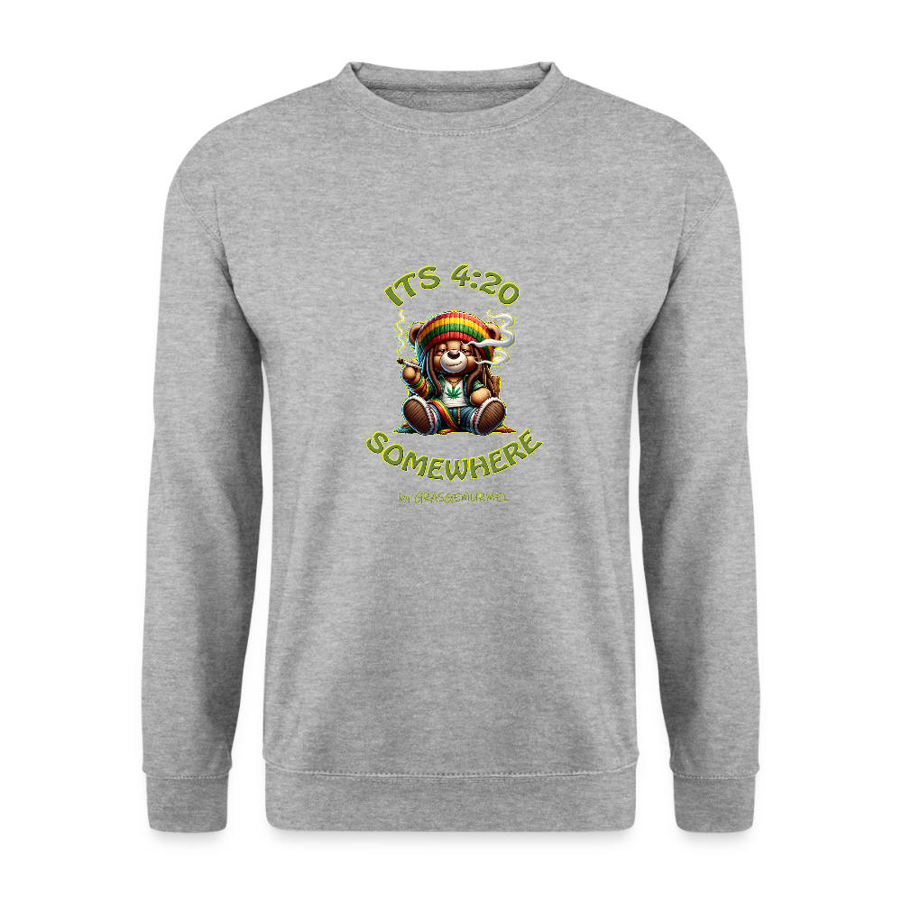 Its 4:20 somewhere - Unisex Pullover - Weißgrau meliert