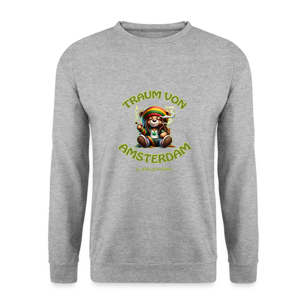 Traum von Amsterdam - Unisex Pullover - Weißgrau meliert