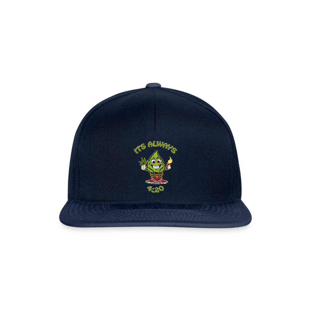 Its always 4:20 - Snapback Cap - Navy/Navy