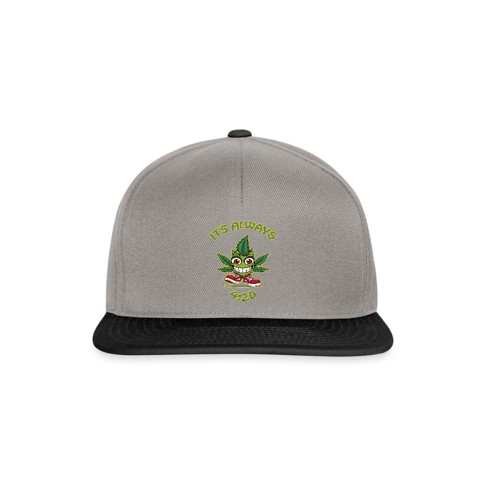 Its always 4:20 - Snapback Cap - Graphit/Schwarz