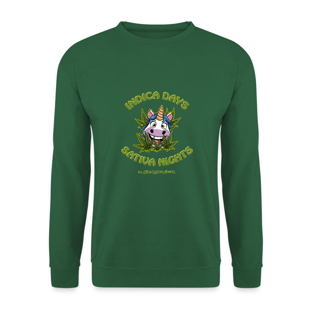 Indica Days Sativa Nights - Unisex Pullover - Grün
