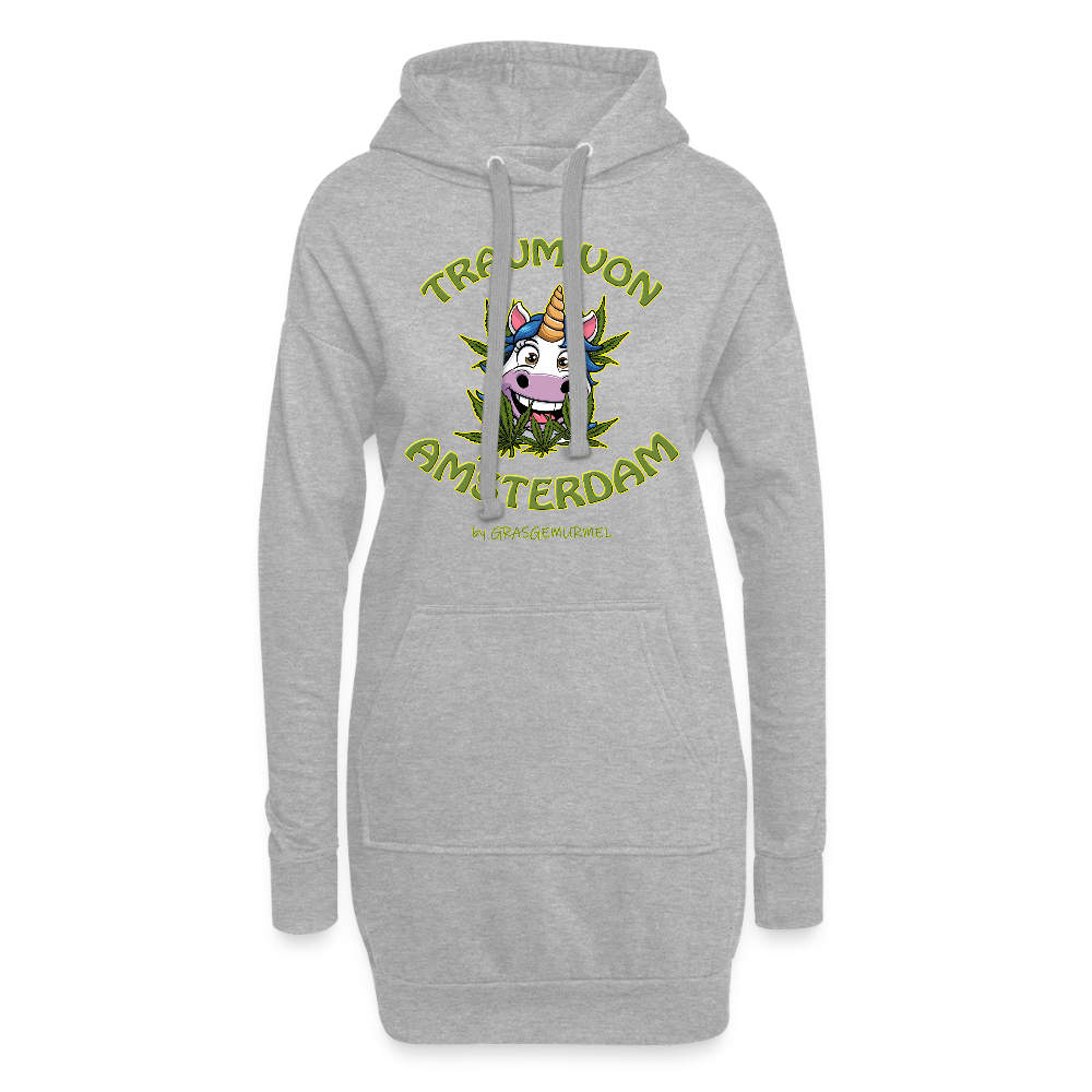 Traum von Amsterdam - Hoodie-Kleid - Grau meliert