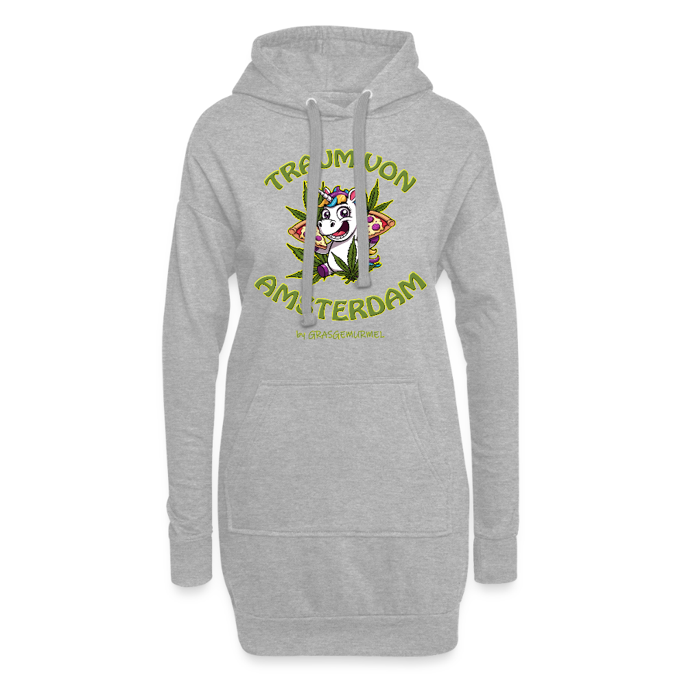 Traum von Amsterdam - Hoodie-Kleid - Grau meliert