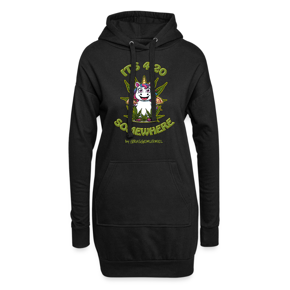 Its 4:20 somewhere - Hoodie-Kleid - Schwarz
