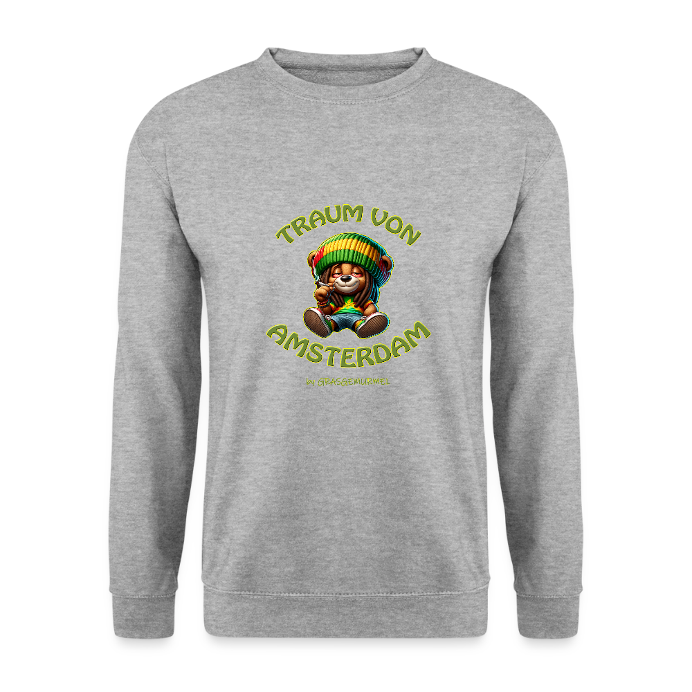 Traum von Amsterdam - Unisex Pullover - Weißgrau meliert