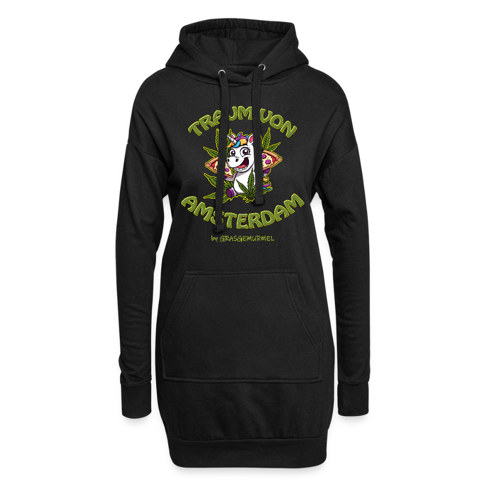 Traum von Amsterdam - Hoodie-Kleid - Schwarz