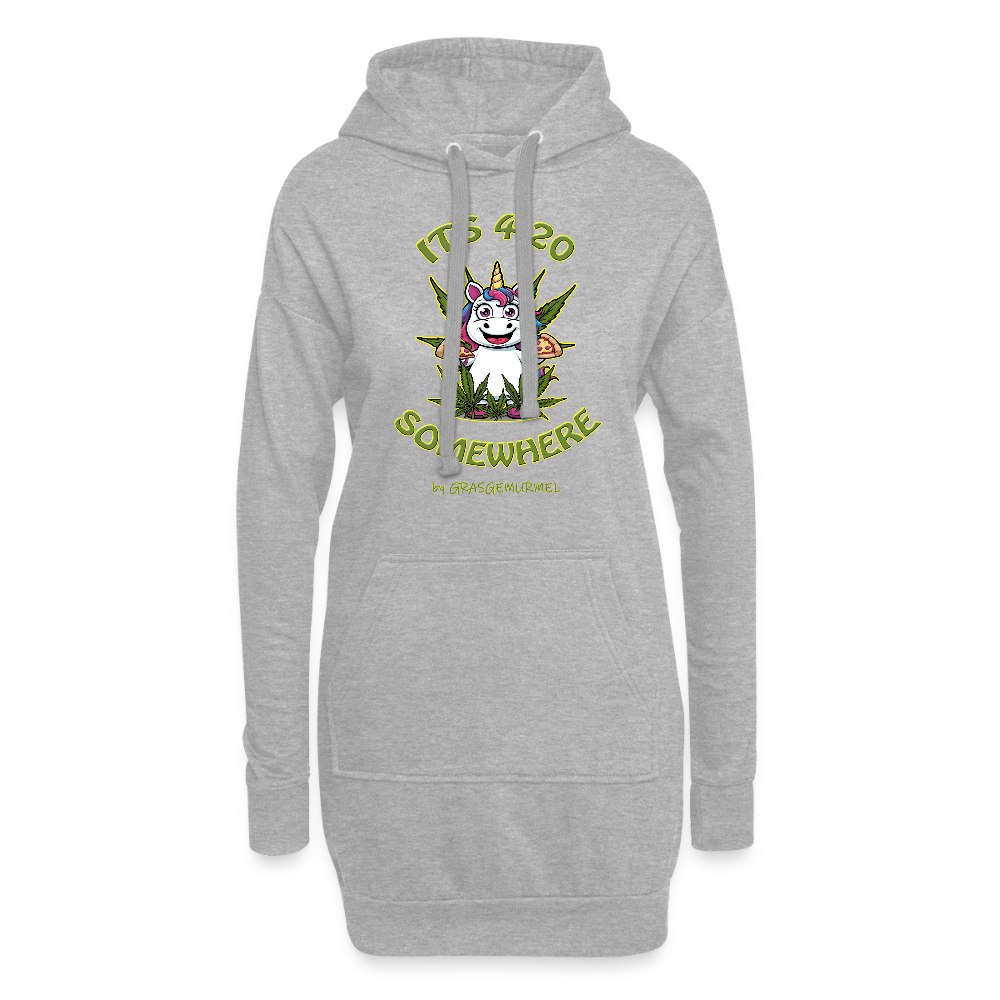 Its 4:20 somewhere - Hoodie-Kleid - Grau meliert