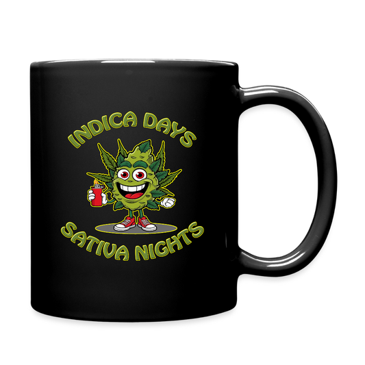 Indica Days Sativa Nights - Tasse einfarbig - Schwarz