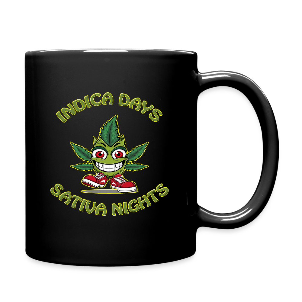 Indica Days Sativa Nights - Tasse einfarbig - Schwarz