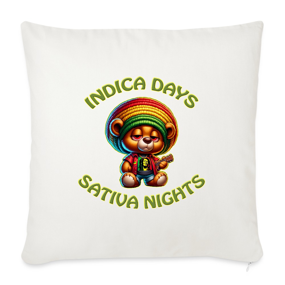 Indica Days Sativa Nights - Sofakissen mit Füllung 44 x 44 cm - Weißgrau